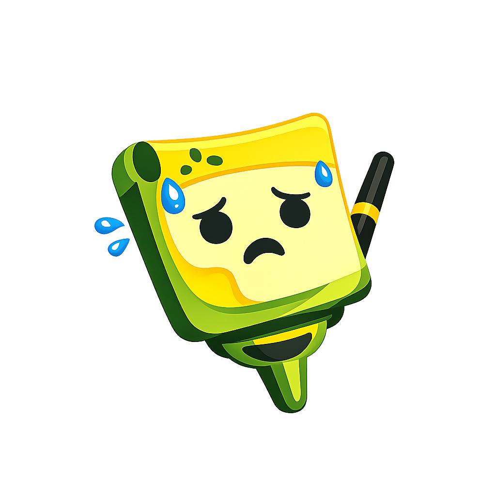悩むメモくん